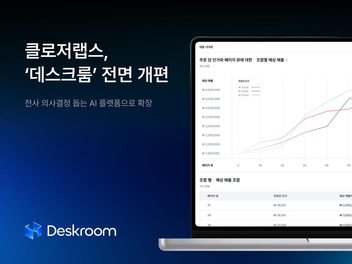 클로저랩스 ‘데스크룸’ 개편… AI 의사결정 플랫폼으로